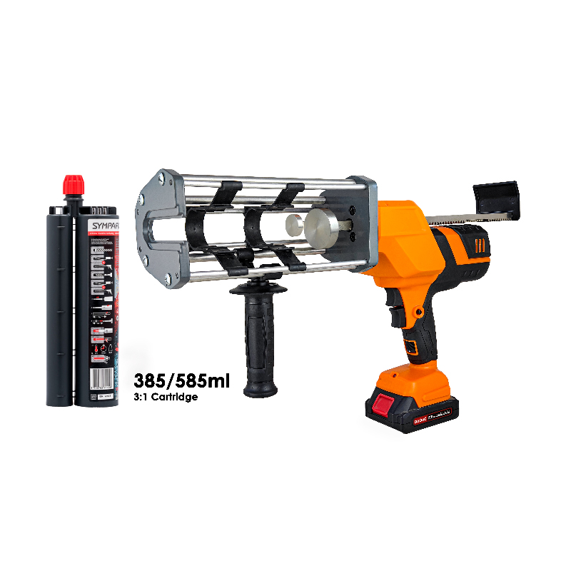 Manual Dual Caulk Gun kanggo Dispensing Controlled